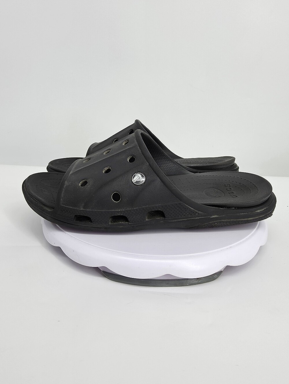 Crocs Baya Slide Sandals Men’s Size 11 Black Slip On Clog Comfort Shoes